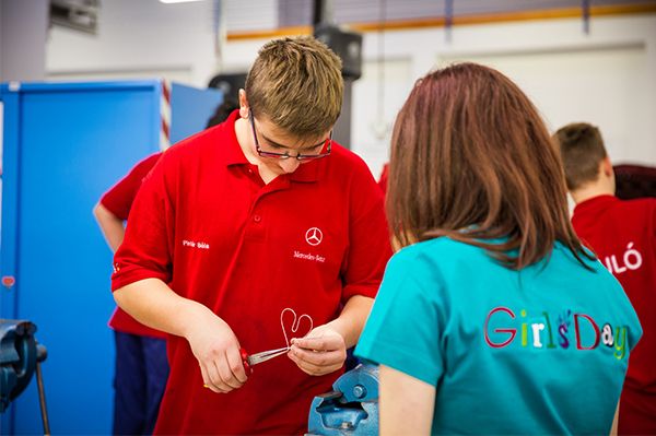 THE MERCEDES-BENZ PLANT IN KECSKEMÉT INTRODUCED FOUR TRADES TO GIRLS CONSIDERING CAREER CHOICES BEFORE GRADUATION